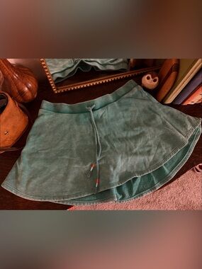 No Boundaries Teal Terry Cloth skort with Drawstring
